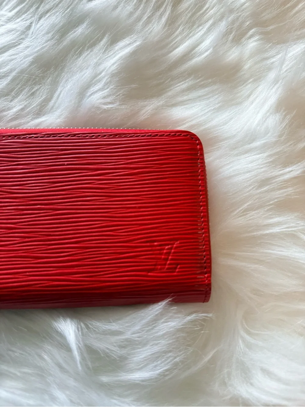 Louis Vuitton Red Epi Leather Zip-Around Wallet